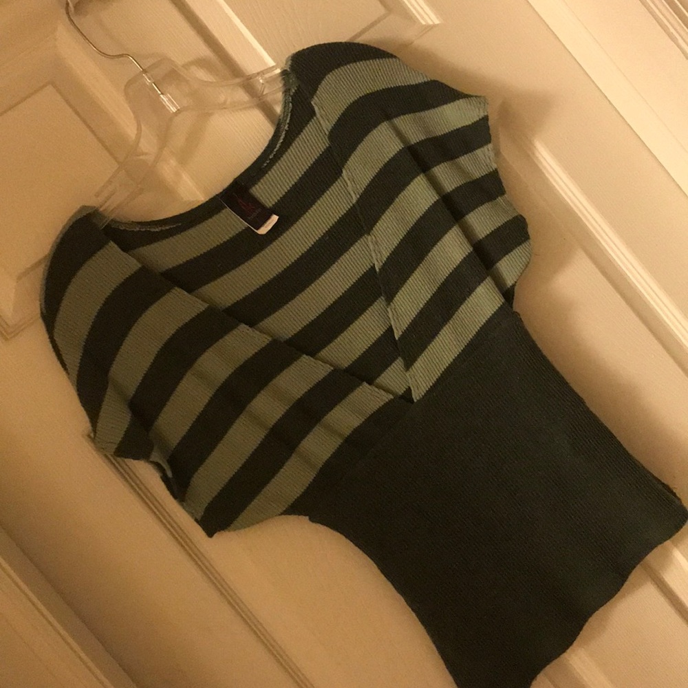 Green strip top